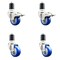 Service Caster 3.5 Inch 316SS Blue Polyurethane Swivel 1-7/8 Inch Stem Caster Lock Brake, 2PK SS316TTLEX20S3514-PPUBBLUE-2-S-2-178 - alternate 2